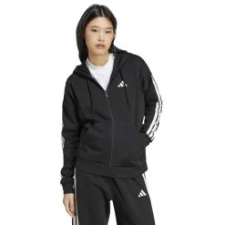Essentials 3 Stripe Zip Track Hoodie Womens