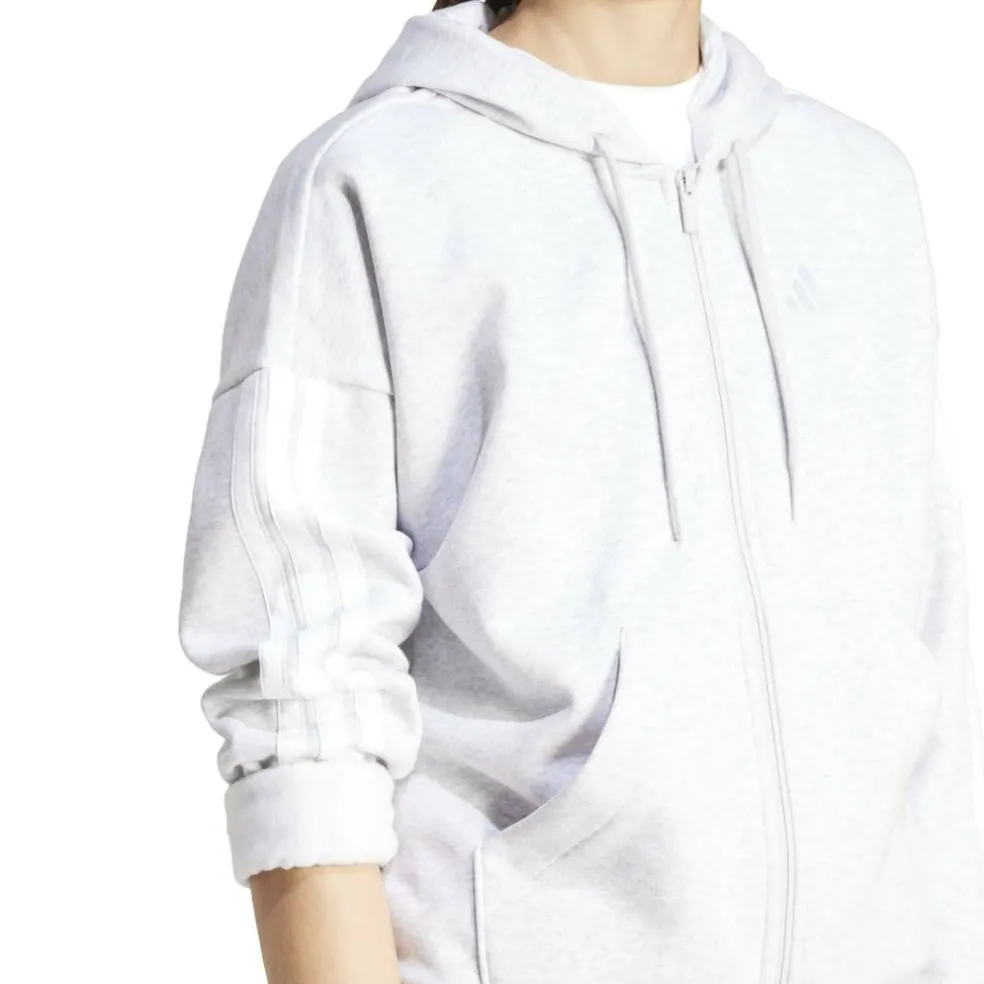 Essentials 3 Stripe Zip Track Hoodie Womens