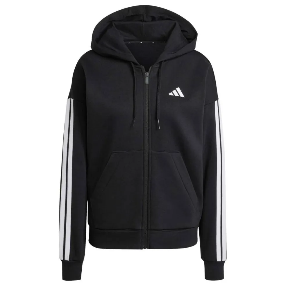 Essentials 3 Stripe Zip Track Hoodie Womens