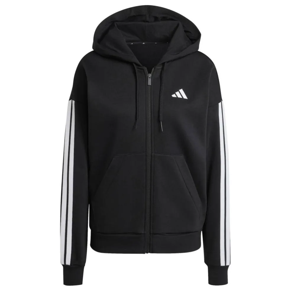 Essentials 3 Stripe Zip Track Hoodie Womens