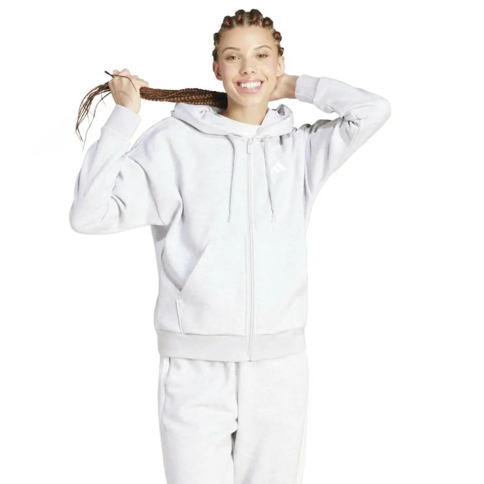 Essentials 3 Stripe Zip Track Hoodie Womens