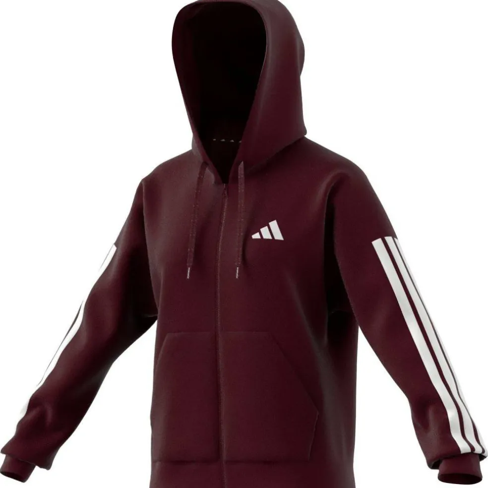 Essentials 3 Stripe Zip Track Hoodie Womens