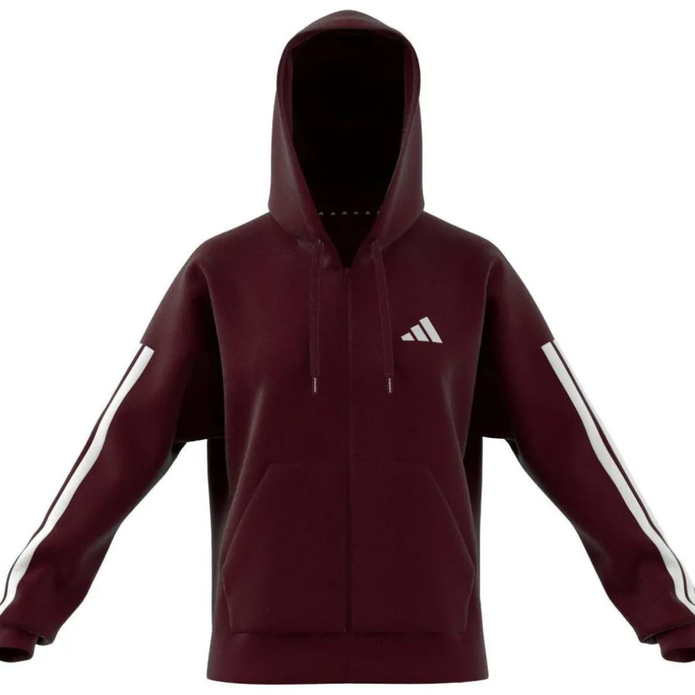 Essentials 3 Stripe Zip Track Hoodie Womens