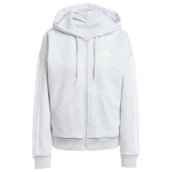 Essentials 3 Stripe Zip Track Hoodie Womens