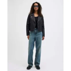 Faux Leather Biker Jacket Ladies