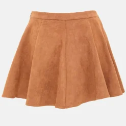 Faux Suede Skater Skirt