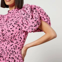 Fine Jacquard Puffy Dress