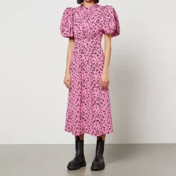Fine Jacquard Puffy Dress