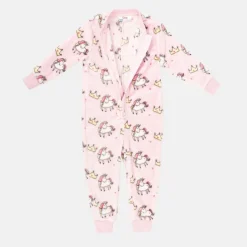 Fleece Onesie Infant Girls Unicorn Print