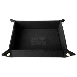 Fold Up Velvet Dice Tray: Black