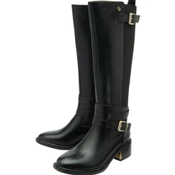 Freya Black Knee High Boots