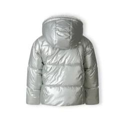 Girls padded reversible jacket silver