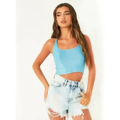 Glitter Knit Halter Top