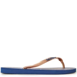 Hav. Slim Nautical Navy Blue/Rose G Flip Flops Unisex Kids