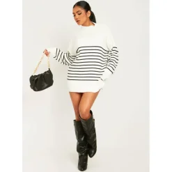 High Neck Oversized Long Sleeve Jumper