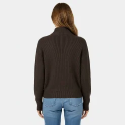 High Neck Zip Knitted Jumper