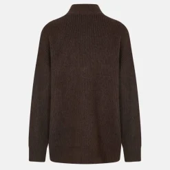 High Neck Zip Knitted Jumper