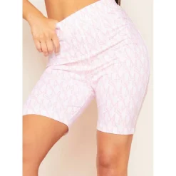 High Waist Missy Print Branded Cycle Shorts