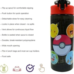 HOX Licensed 600ml Atlantic Water Bottle Minecraft or Pokemon