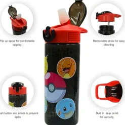 HOX Licensed 600ml Atlantic Water Bottle Minecraft or Pokemon