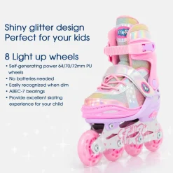 Inline Skates with LED Wheel Kids