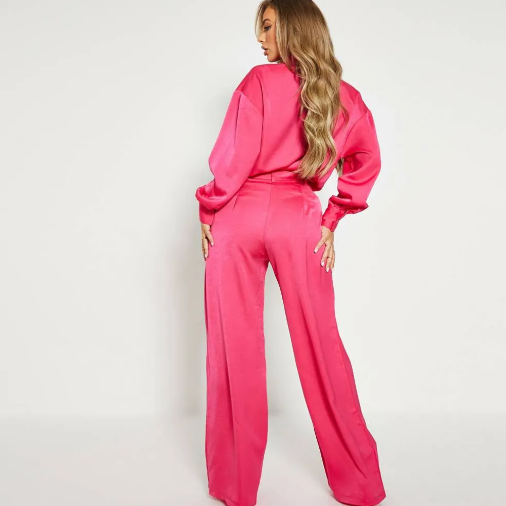ISAWITFIRST Wide Leg Tailored Trousers