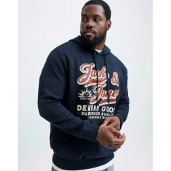 Jack 2 Colour Hoodie Mens Plus Size