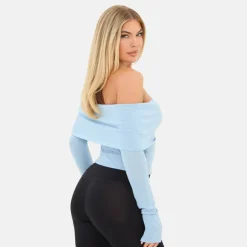 Jersey Long Sleeve Bardot Top
