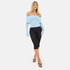 Jersey Long Sleeve Bardot Top