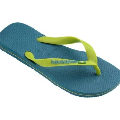 Kids' Brasil Logo Rose Gum Flip Flops
