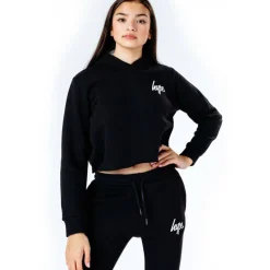 Kids Crop Pullover Hoodie and Jogger Set