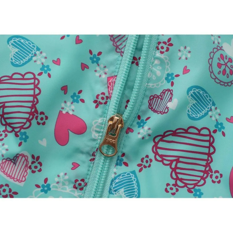 Kids Enchanted Blossom Pink Floral Hooded Long Sleeve Anorak
