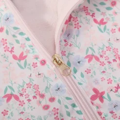 Kids Enchanted Blossom Pink Floral Hooded Long Sleeve Anorak