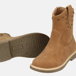 Kids' Jolene Cowboy-Inspired Side Zip Flat Ankle Boots