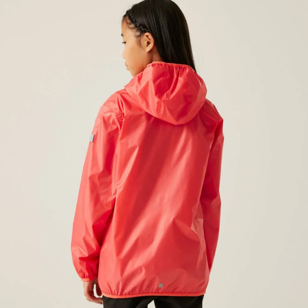 Kids Lever II Packable Reflective Long Sleeve Waterproof Jacket