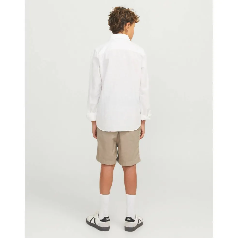 Kids' Linen Woven Tracksuit Shorts