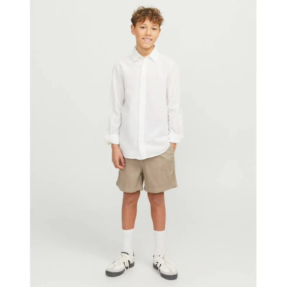 Kids' Linen Woven Tracksuit Shorts
