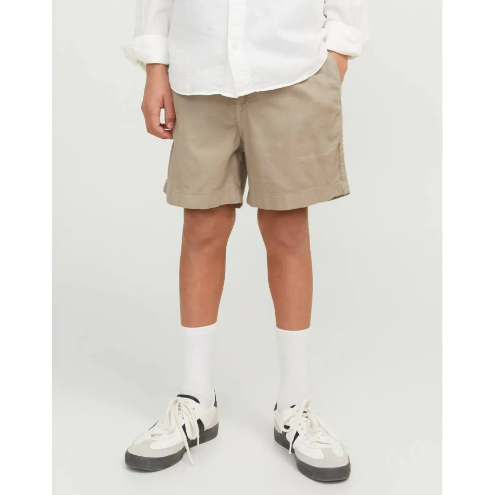 Kids' Linen Woven Tracksuit Shorts