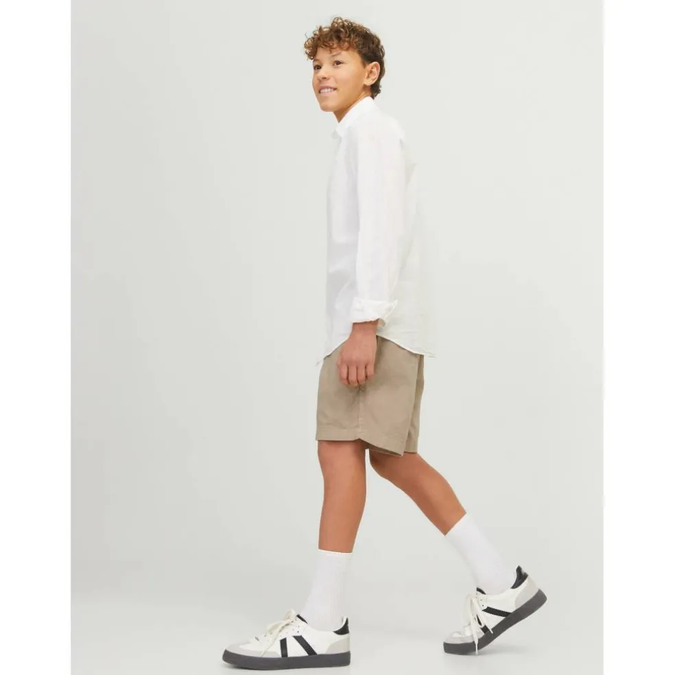 Kids' Linen Woven Tracksuit Shorts