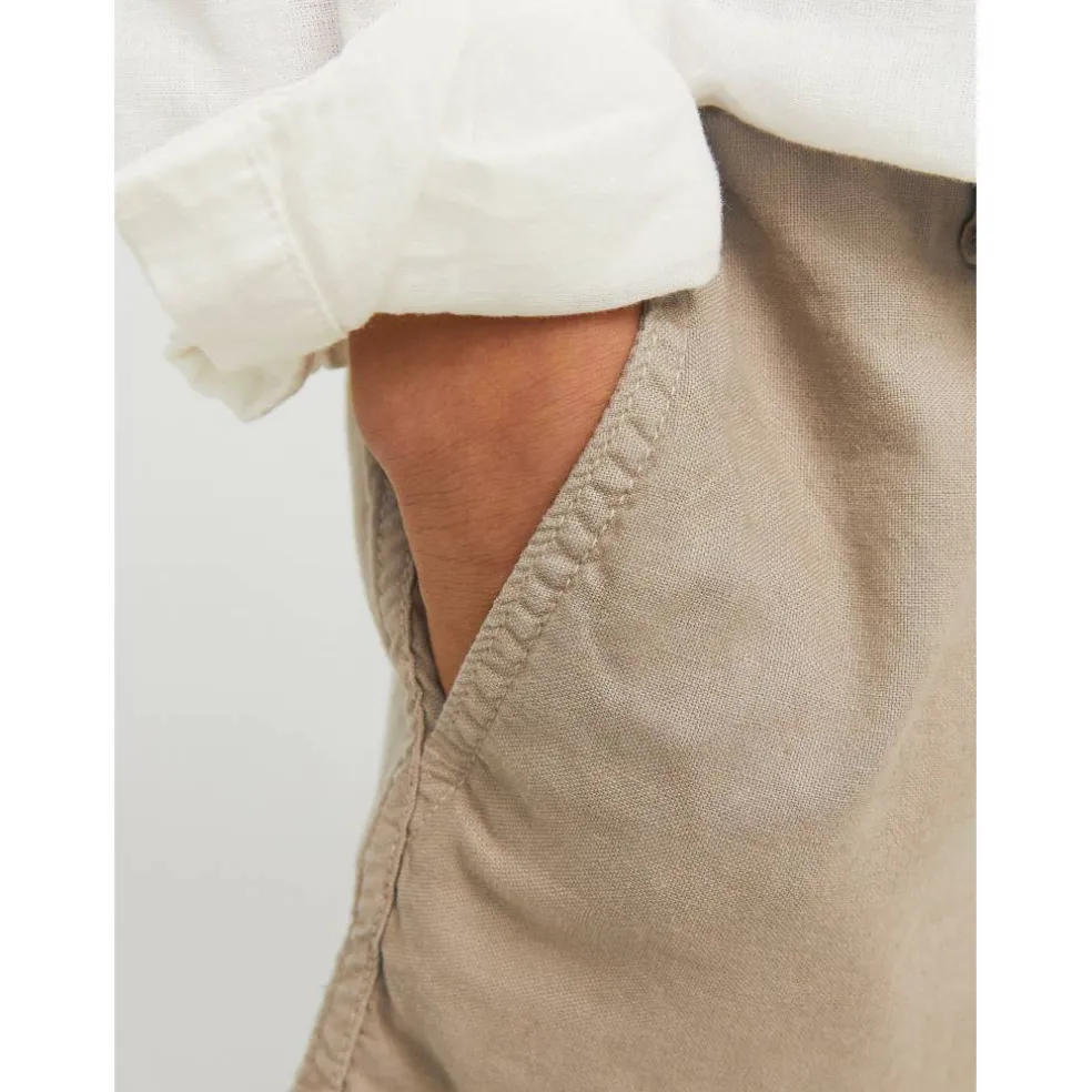 Kids' Linen Woven Tracksuit Shorts