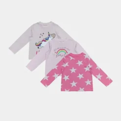 Kids' 3 Pack Cotton Long Sleeve Pyjama Set