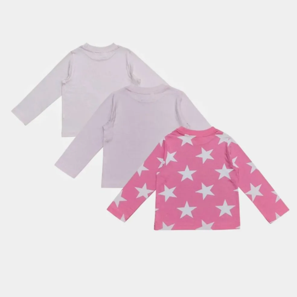 Kids' 3 Pack Cotton Long Sleeve Pyjama Set