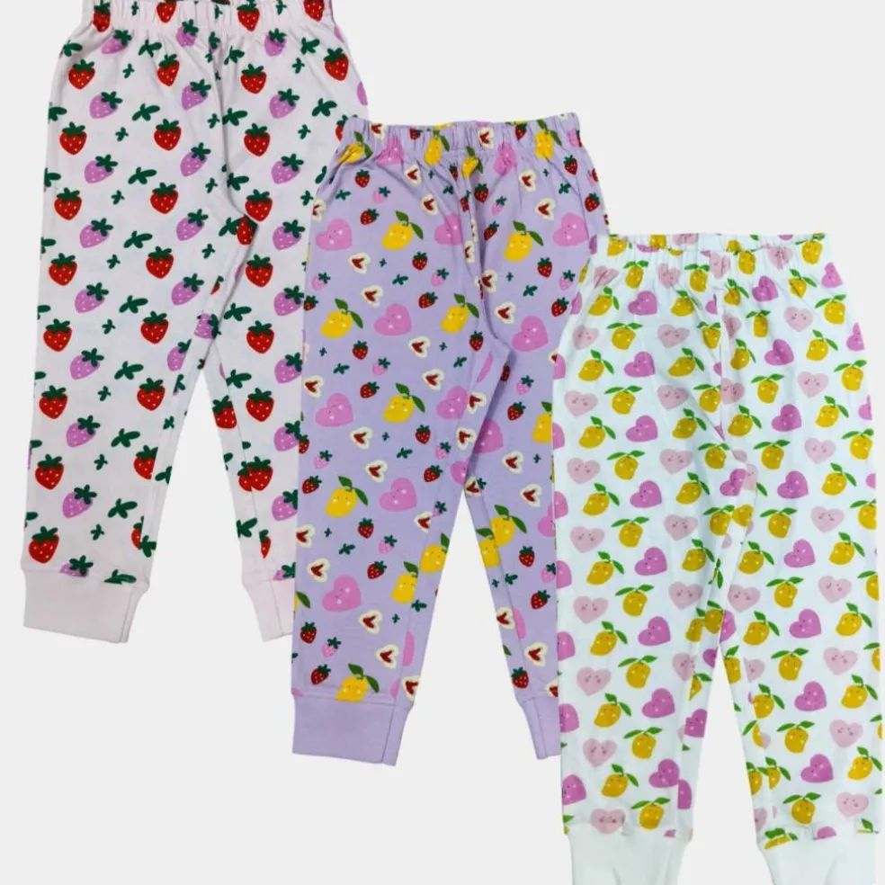 Kids' 3 Pack Cotton Long Sleeve Pyjama Set
