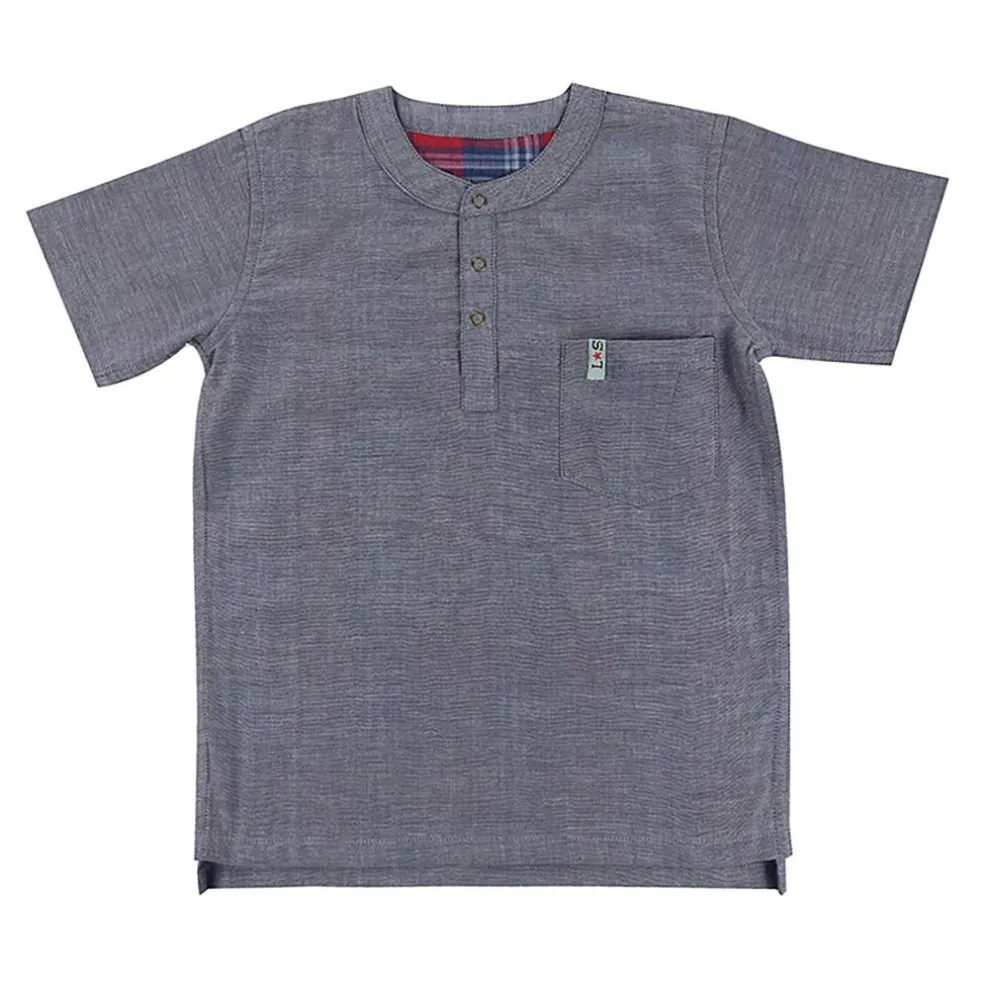 Kids' Reversible Short-Sleeve Patterned Shirt