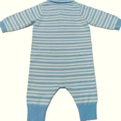 Kids' Striped Cotton Long Sleeve Romper