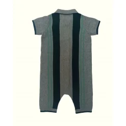 Kids' Striped Cotton Short Sleeve Onesie