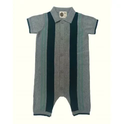 Kids' Striped Cotton Short Sleeve Onesie