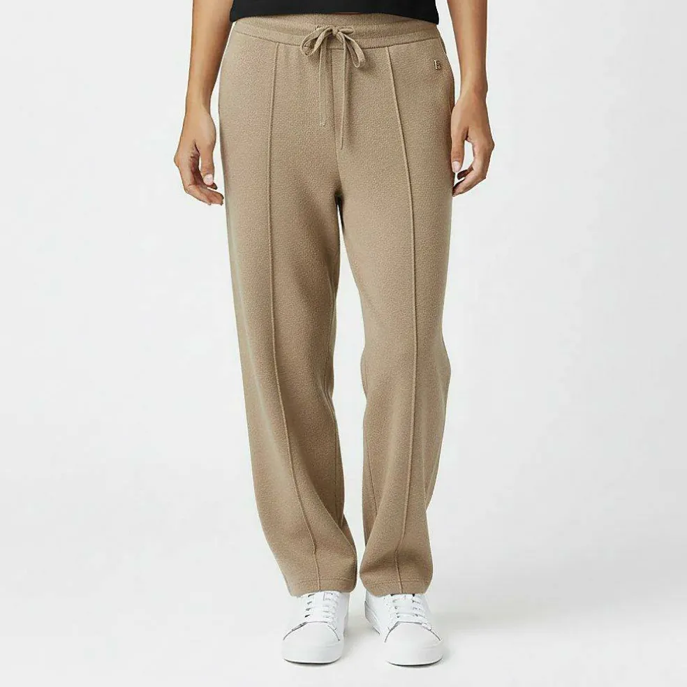 Knitted Pin-Tuck Trousers Women