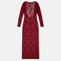 Lace Open Back Maxi Dress Womens