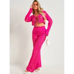 Laddered Knitted Trousers